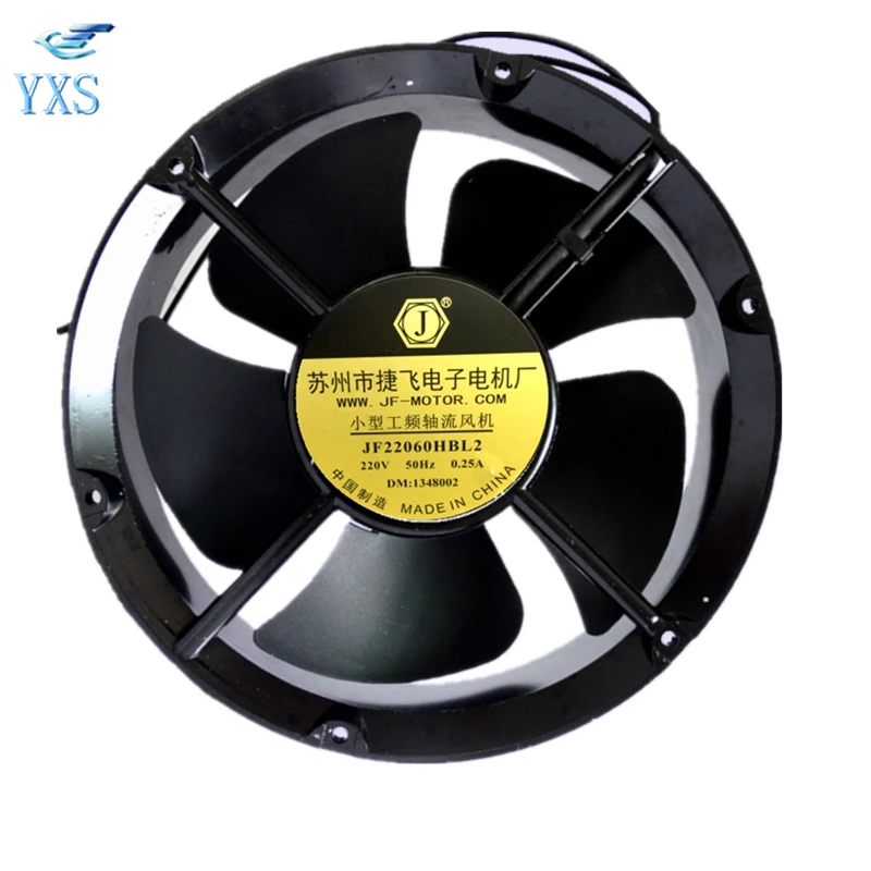 

JF22060HBL2 AC220V-240V 65W 0.25A 2600RPM 22060 22CM 220*220*60mm Small Power Frequency Axial Cooling Fan