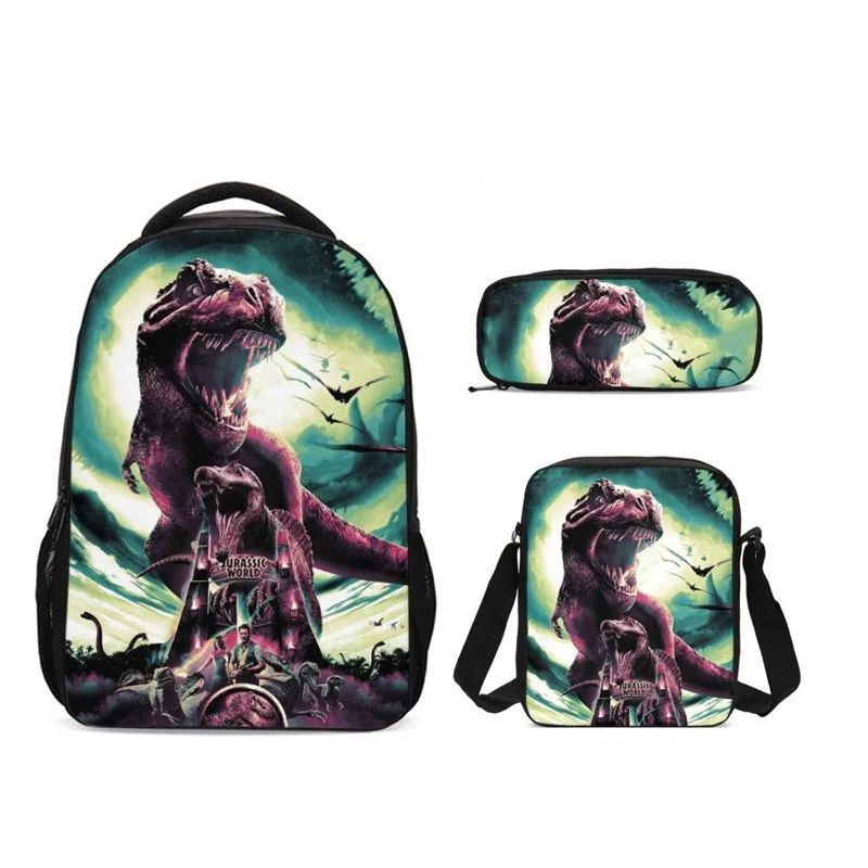 3 шт./компл. Дракон динозавров школьным ранцем; Модный школьный рюкзак для подростков мальчиков школьные сумки для ноутбука рюкзаки Mochila Escolar