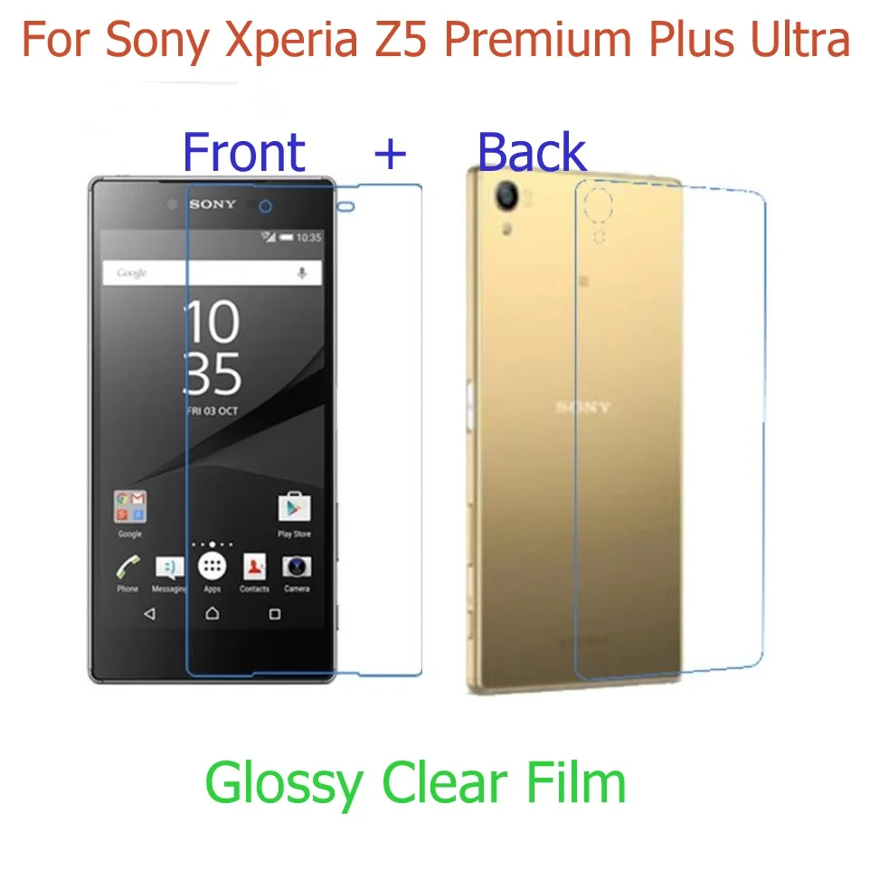 Передняя+ задняя) HD прозрачный глянцевый и матовая пленка для sony xperia Z L36H Z1 L39H Z2 Z3 Z4 Z5 Premium Ultra plus Защитная пленка для экрана - Цвет: For Sony Z5P HD