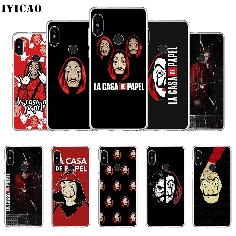 IYICAO La Casa De Papel Мягкий силиконовый чехол для телефона Xiaomi Mi 9 8 SE 6 A1 A2 Lite F1 MIX2S MIX3 TPU
