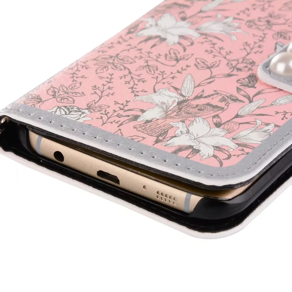 Кошелек, чехол для телефона для samsung galaxy s10 s8 s9 плюс s10e s10 lite s7 edge Примечание 8 9 чехол цветок кожа карты ремешок-цепочка