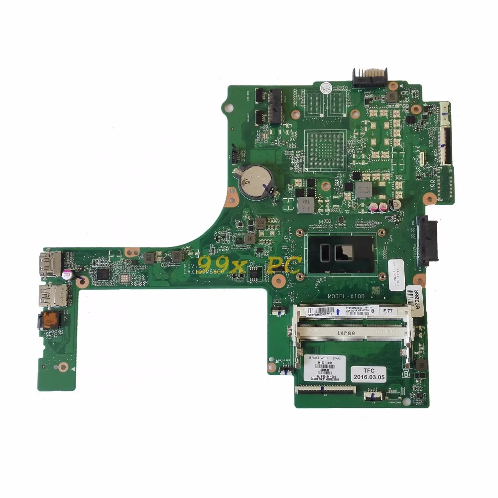 LAOKE для hp Pavilion 15-AK Материнская плата ноутбука W/I3-6100U Процессор 841931-001 841931-601 DAX1QDMB8C0 DDR3 Тесты ok