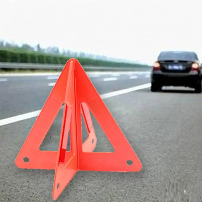 

Auto Car Fold Warning Triangle Safety Emergency Reflective Flash Sign Vehicle Fault Cars Tripod Folded Stop Sign Reflector