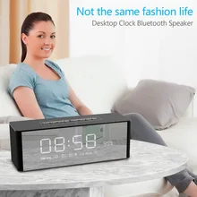 Samtronic S06 Portable Bluetooth Alarm Clock Speaker FM Radio Wireless Stereo Speaker Bluetooth for Phone with TF Speakers