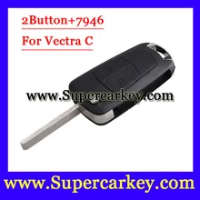 Free Shipping 1pcs Excellent Quality 2 Buttons Flip Remote Key with PCFf7946 Chip For Opel Vectra