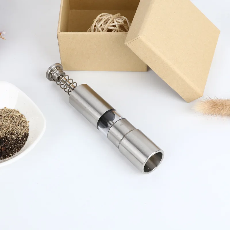 Hot sale Manual Stainless steel Salt Pepper Mill Spice Grinder Kitchen Gadgets Pepper Shaker Salt and Pepper Grinder CookingTool02