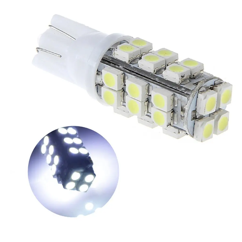 Комплект 10 светодиодных ламп T10 28 Led Branca Pingo Luz W5w 3528 SMD 6000k ксеноновые