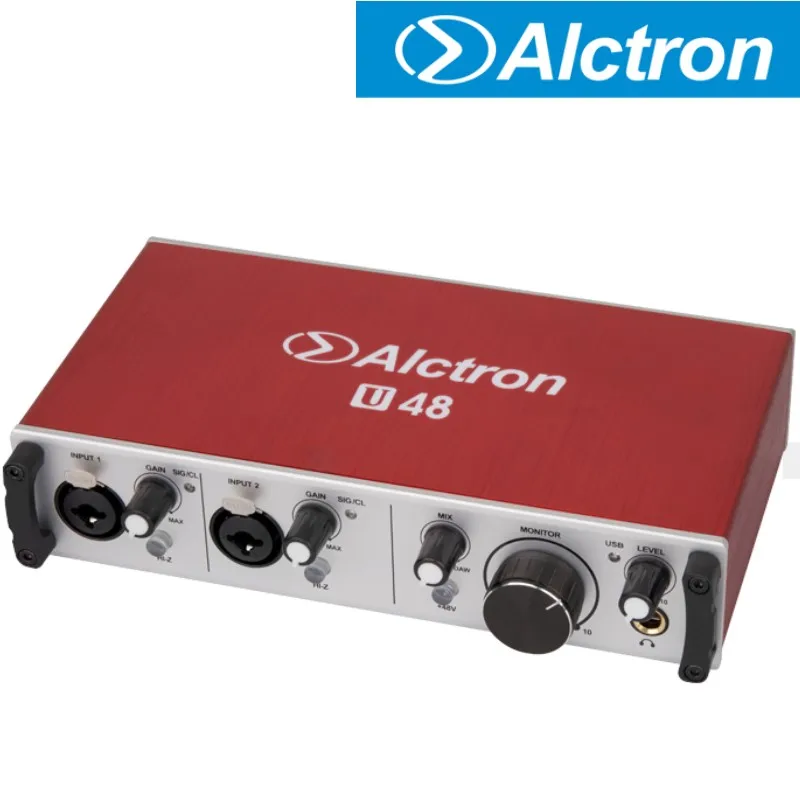 

Alctron U48 24 bit dual channel USB external sound card convert signal from A to D or D to A for live broadcast and recording