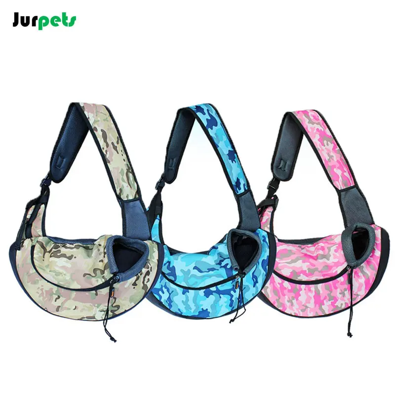 Camouflage Breathable Dog Slings Pet Carrier Dog Travel Bag Front Chest