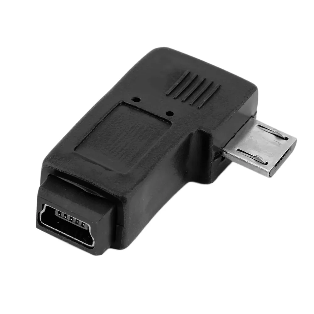 Черный 3*1,5*0,8 см Профессиональный левый/правый угловой USB мини 5 Pin женский микро 5 Pin Мужской 90 градусов угловой переходник преобразователь