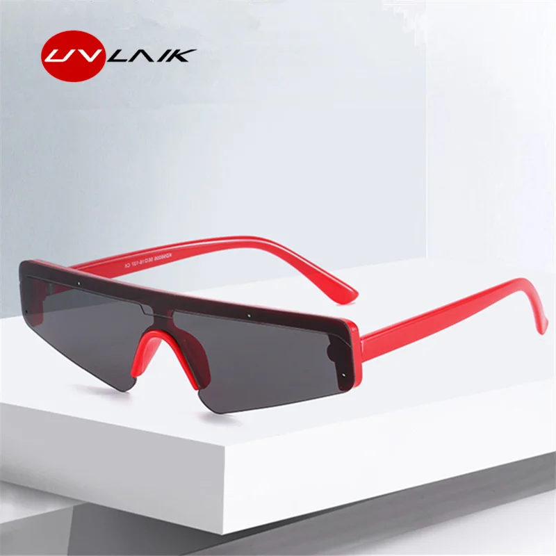 

UVLAIK New Cat Eye Sunglasses Men Sports Goggles Unisex Red Glasses for Women Brand Designer Vintage Sun Glasses UV400 Shades