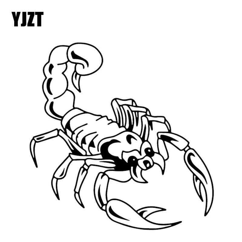 YJZT 15,9 см* 16,2 см Скорпион террора наклейка для автомобиля Декор для багажника виниловая наклейка черный/серебристый C4-2296
