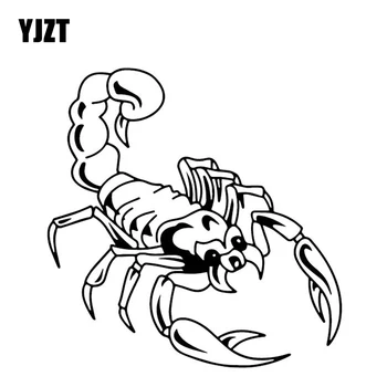 

YJZT 15.9CM*16.2CM Scorpion Of Terror Car Sticker Car Trunk Decoration Vinyl Decal Black/Silver C4-2296