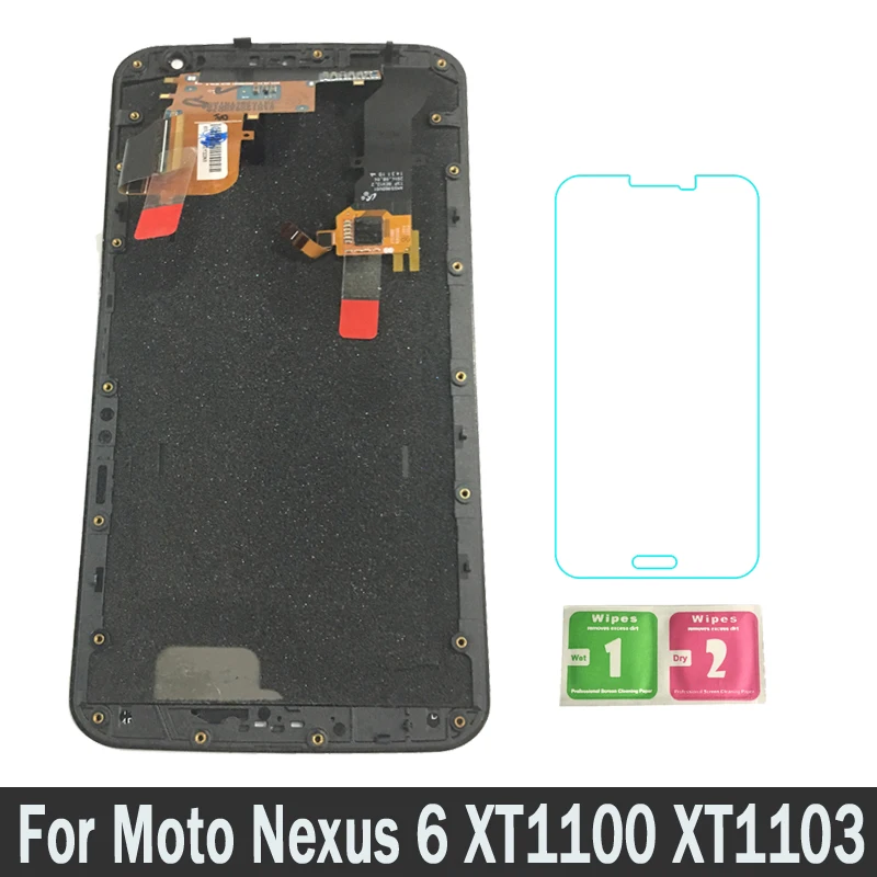 

Lcds For Motorola Moto Google Nexus 6 XT1100 XT1103 LCD With Frame Display Touch Screen Digitizer Assembly Replacement Parts