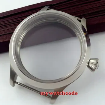 

45mm Sapphire Crystal polished Watch CASE fit eat 6498 6497 movement C30