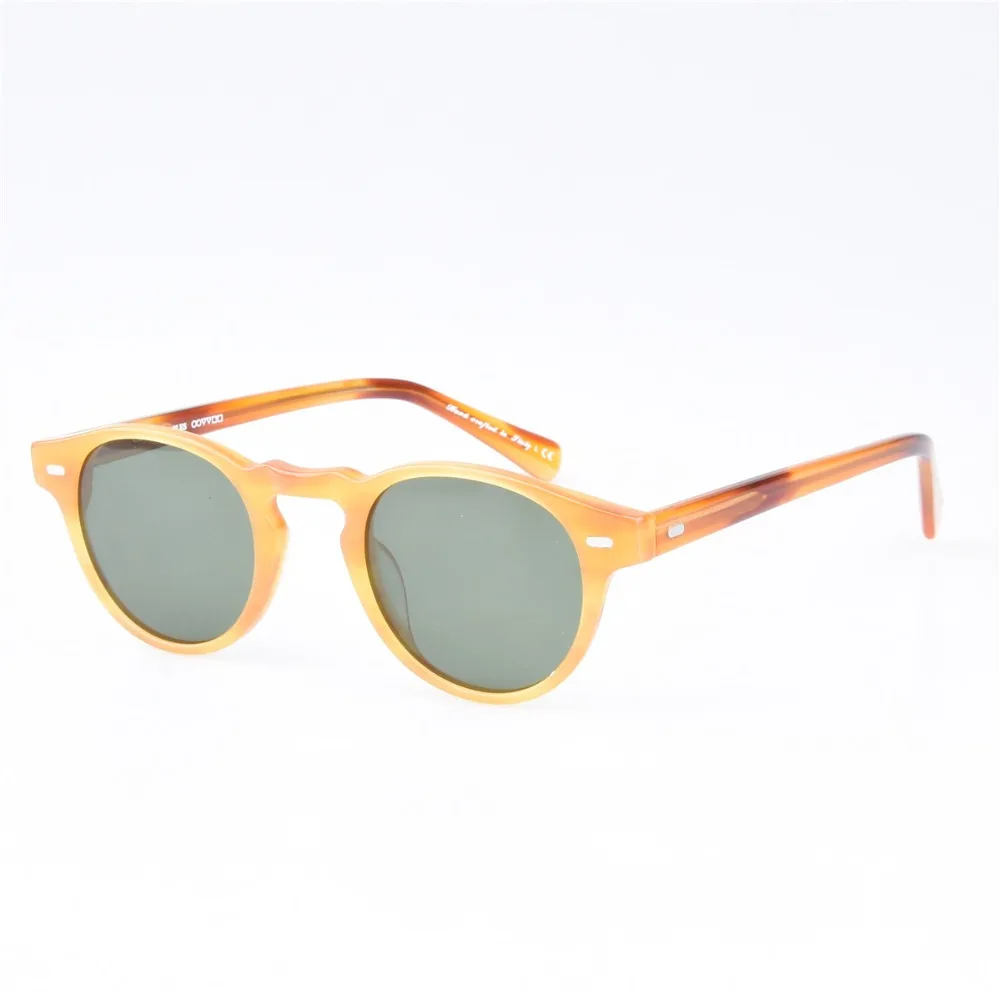 Ретро Круглые поляризованные солнцезащитные очки мужские солнцезащитные очки ov5186 брендовые дизайнерские очки gafas de sol mujer