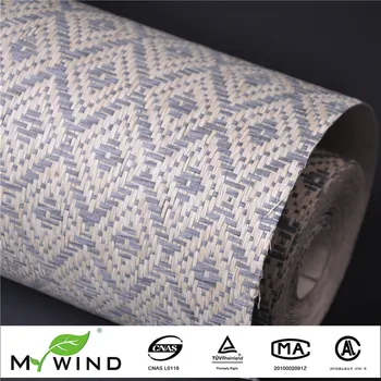 

Fashion Geometric Designs Walls Paper Eco-friendly Paper Weave Wallpaper For Modern Home And Restaurant Decoration