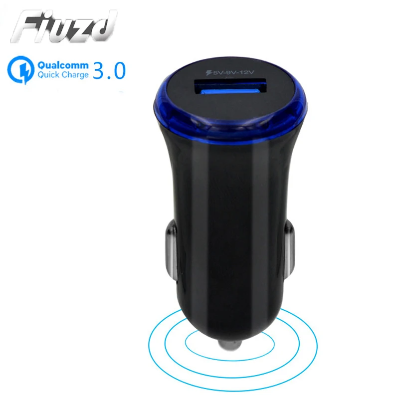 

Universal QC 3.0 With LED Car Charger for xiaomi mi 8 9 Mini Fast Charger for Iphone x 8 iphone xs max 6 5 USB Charger