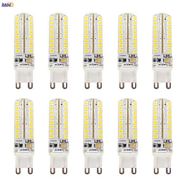 IWHD 10 шт./лот G9 светодиодный лампы с регулируемой яркостью 110 В-220 В 3 Вт светодиодный Bi-pin кукурузы огни g9 светодиодный лампы освещения дома