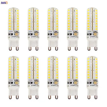 

IWHD 10pcs/lot G9 LED Bulb Dimmable 110V-220V 3W LED Bi-pin Corn Lights G9 LED Bulb Home Lighting Cover High Bright Spotlight