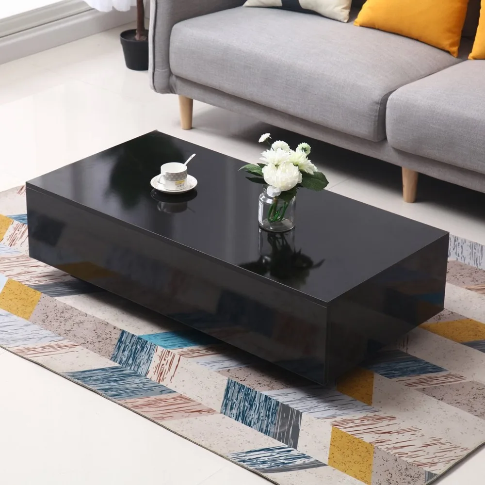 

Modern High Gloss Lacquer Tea Desk Rectangular Coffee Table Tea Table Home Desk Universal MDF Coffee Table Living Room Furniture