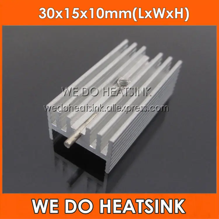 

WE DO HEATSINK 10pcs 30*15*10mm MOSFET Aluminum Heat Sink Radiator TO-220 / TO220 Heatsink With Needle,RoHS Compliant