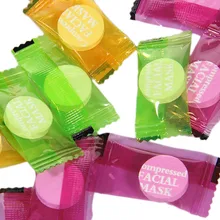 100 шт./упак. сжатые лицевые маски для лица маска Для женщин Красота "сделай сам" одноразовая маска Бумага натуральный уход за кожей обернутые маски