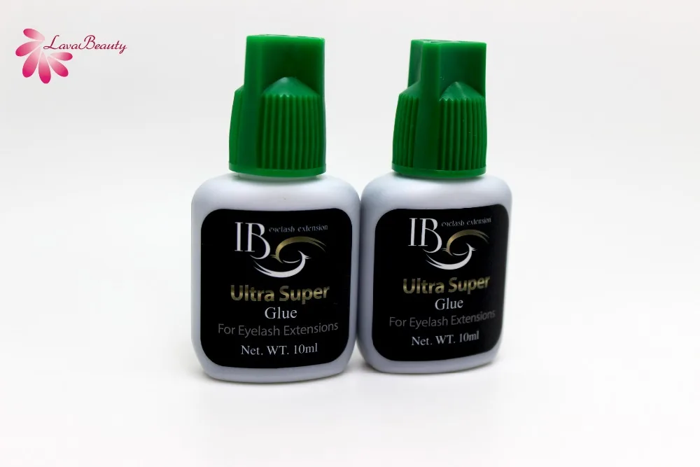 

Free Shipping 10 bottles/lot IB Ultra super Glue Individual fast drying eyelash extensions glue green cap 10ml/bottle