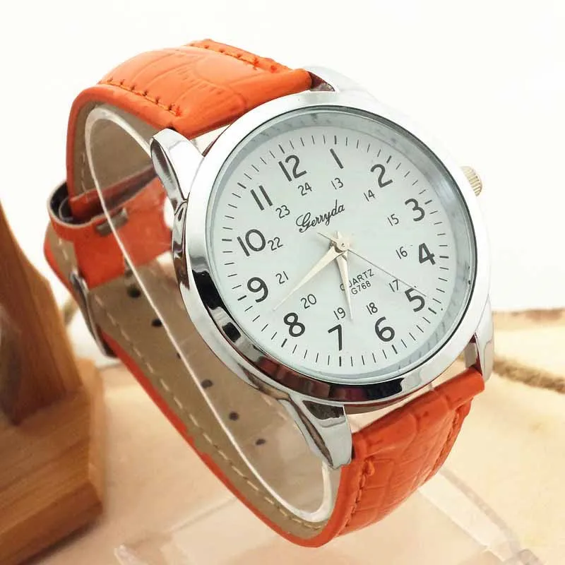 Montre Femme Saat наручные часы для женщин Элегантные Аналоговые Роскошные Спортивные кварцевые мужские наручные часы с кожаным ремешком женские часы - Цвет: 10