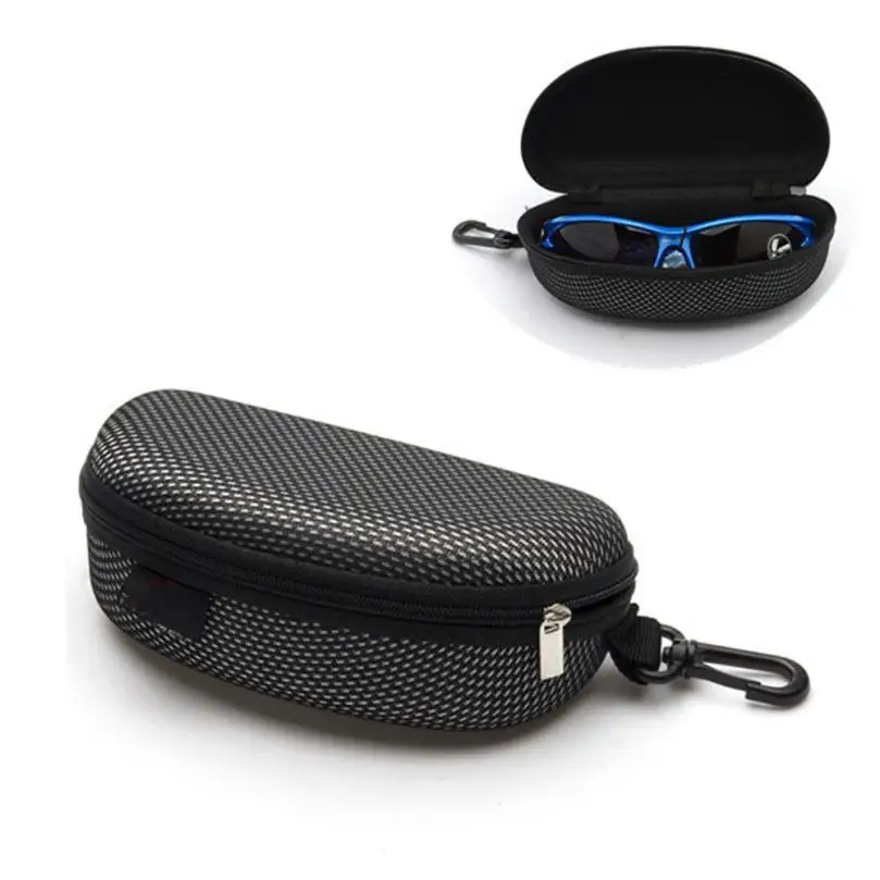 

2017 Portable Zipper Eye Glasses Sunglasses Clam Shell Hard Case Protector Box