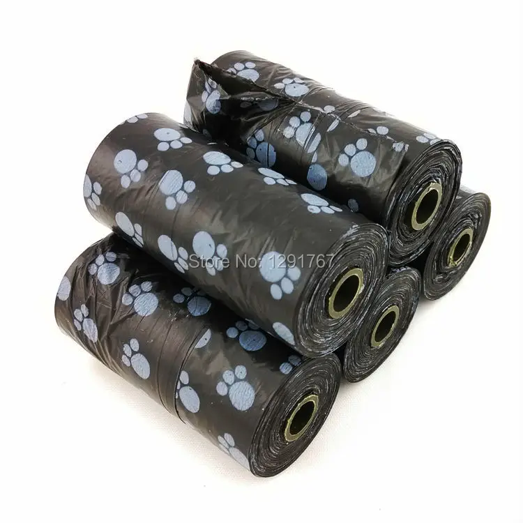 Новинка бесплатная доставка 5 рулонов/партия нарисованные мешки для уборки собак