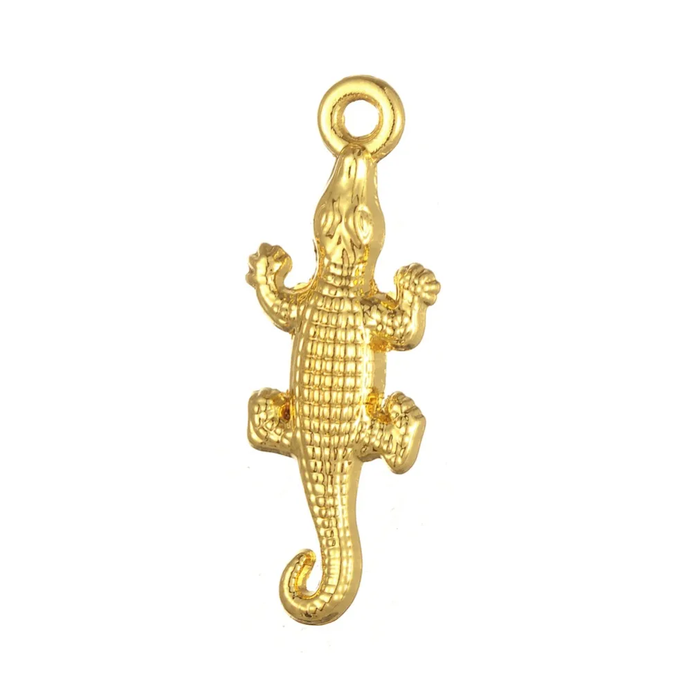 

my shape 20pcs one side crocodile animal charm