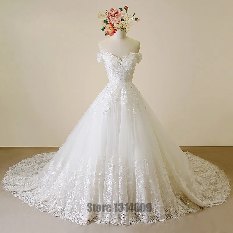 2017 New Arrival Vestidos De Novia boob tube top Free Shipping Bridal Gowns Sweetheart Lace