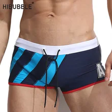 HIBUBBLE, лоскутные мужские плавки с буквами, мужские плавки для купания, пляжные шорты, лето,, купальный костюм для мужчин, сексуальный купальник