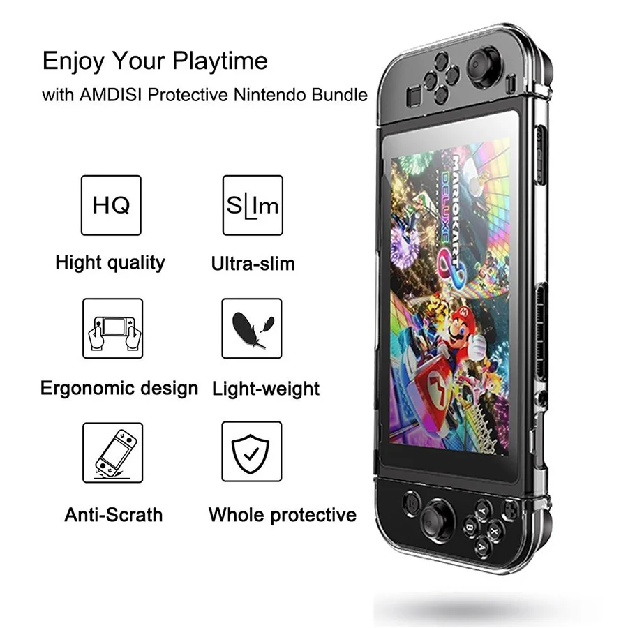 Защитный чехол для ПК Прозрачный чехол для nyd Switch NS NX case консольные аксессуары с ультратонкая подставка чехол для NAND