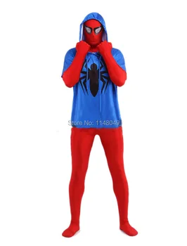 

New Spiderman Spandex Superhero Costume with Spiderman T-shirt