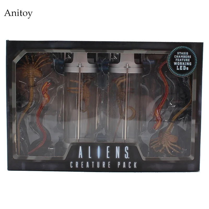 

NECA Alien 2 Creature Pack Stasis Chanber LED Light PVC Figure Collectible Toy 13.5cm KT4071