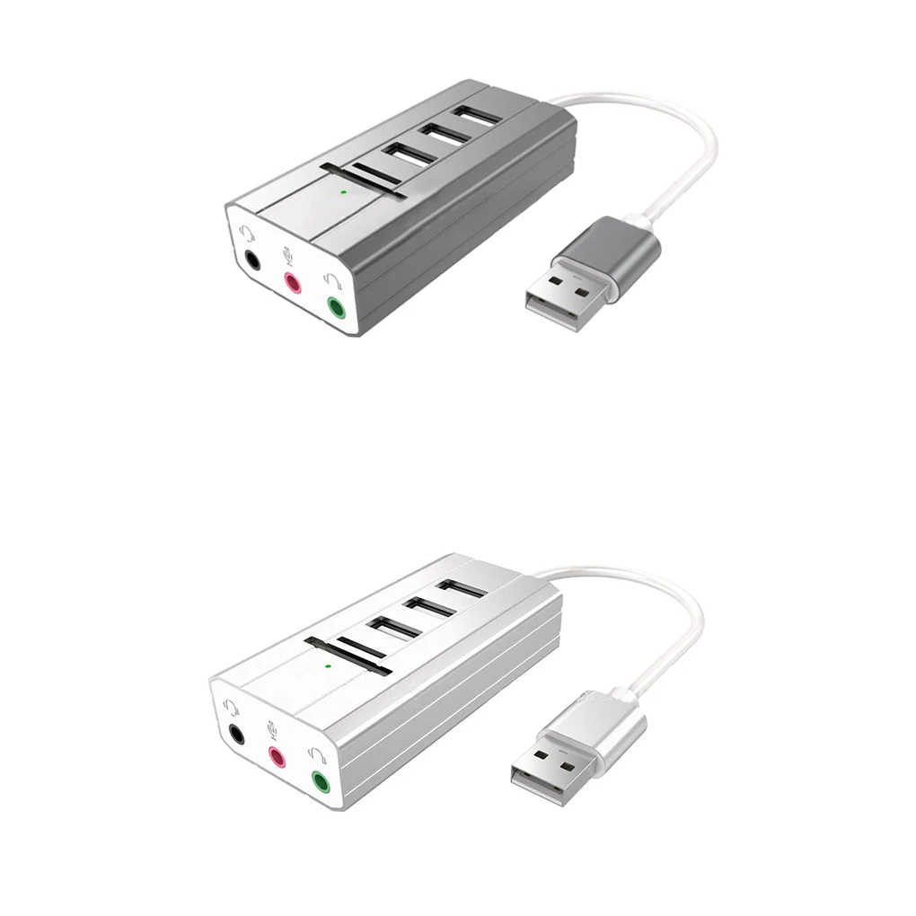 Usb хаб Стерео внешняя звуковая карта гарнитура микрофон адаптер USB сплиттер аудио