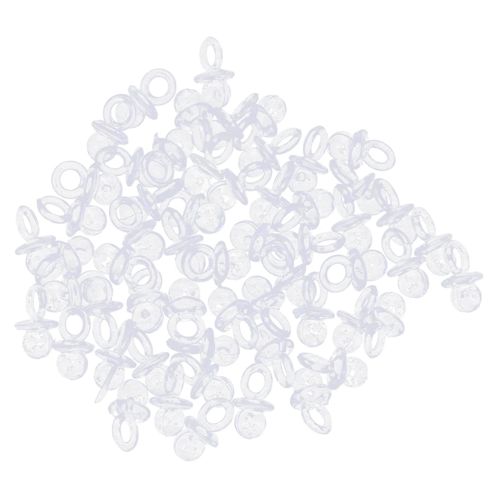 144x Mini Pacifier Charm Table Scatter Gender Reveal Decor Baby Shower Gift Bag Fillers Christenings Party Table Decorations