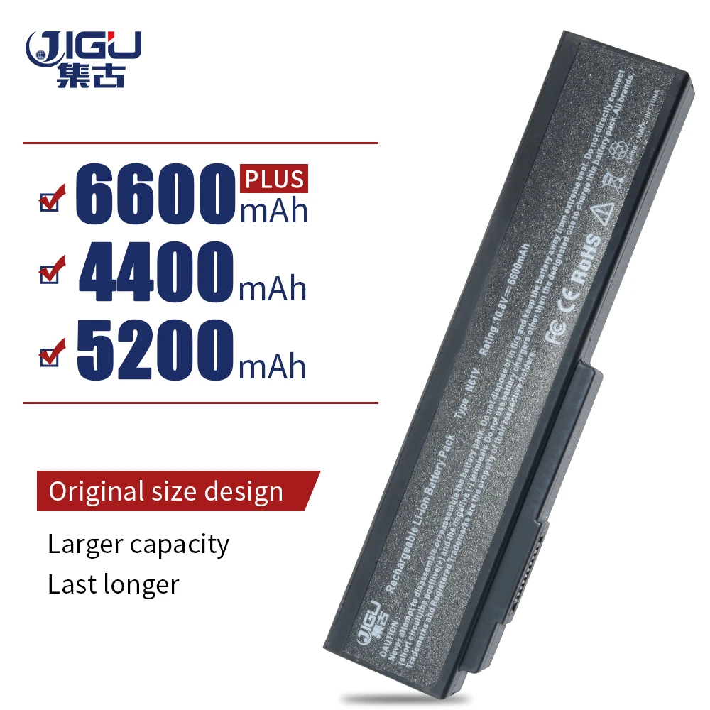 JIGU New 10.8V Laptop Battery For ASUS N61JV N53S A33 M50 N53J N53JQ A32  N61 A32 M50 N61Vg N43 N61JQ N61Ja M50s A32 X64 G50V|laptop battery|battery  for asuslaptop battery for asus -