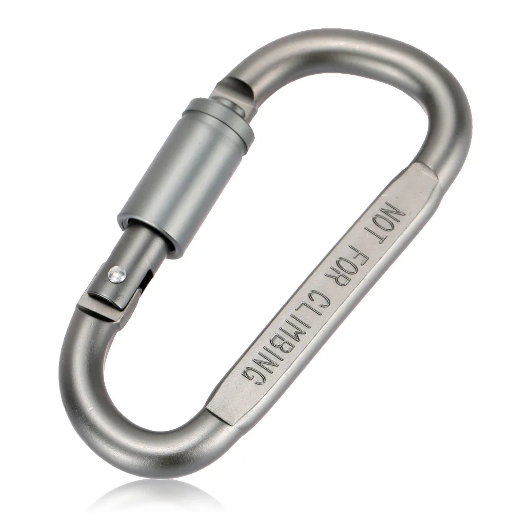 

LIXADA Cheapest Keychains D-ring Locking Carabiner Screw Hanging Hook Buckle D-Ring Clip KeyRing Locking Hiking Camping