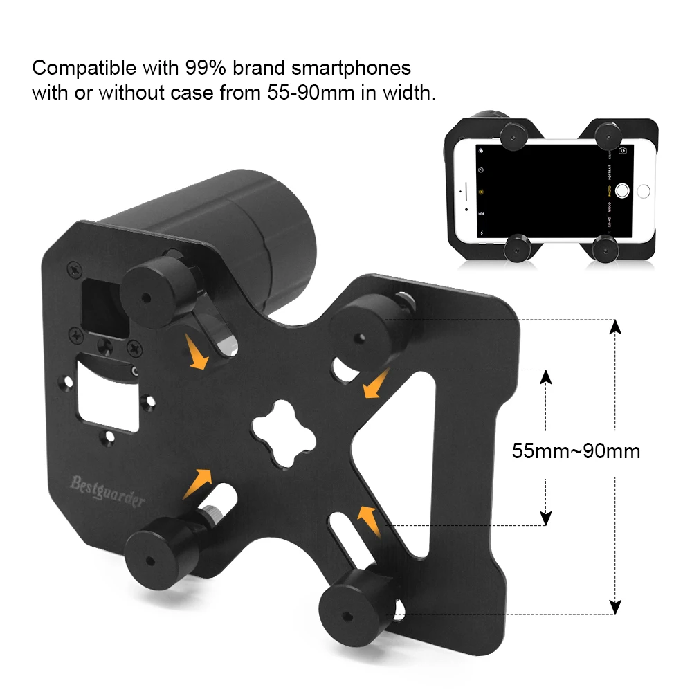 Bestguarder Охотничья винтовка для прицела смартфона Монтажная система Smart Shoot Scope Mount Adapter-запись охоты через сотовый телефон