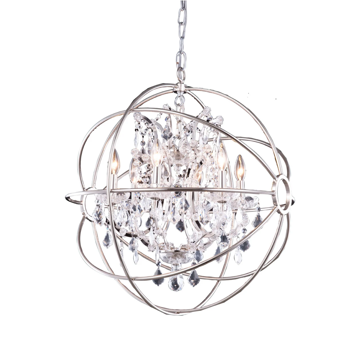 Elegant Lighting 1130 Geneva Collection Chandelier 25x27.5 Clear - 6 Lt
