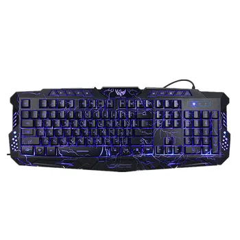 

Wired Russian /English Keys Gaming Keyboard Gamer 3color Switchable Backlights LED USBGame Keyboard for Computer