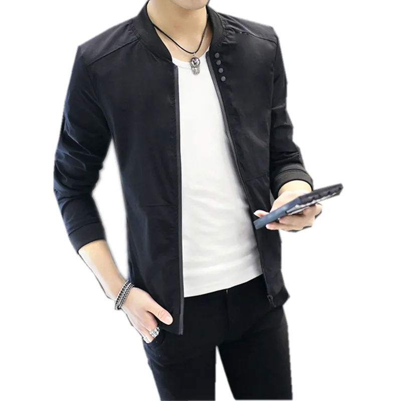 

2018 baseball jacket man casual spring autumn mens jackets and coats slim men's windbreakers jacket high-quality jf0084