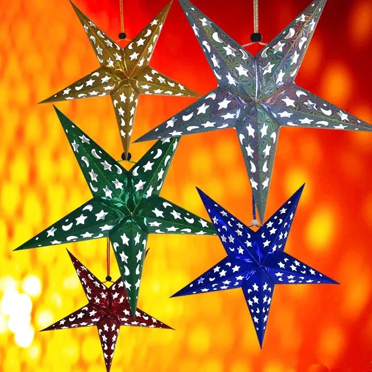 Xmas Декор Pentagram абажур Star led светильники Свадебные для рождественской вечеринки аксессуары Фонари на день рождения Декор поставки