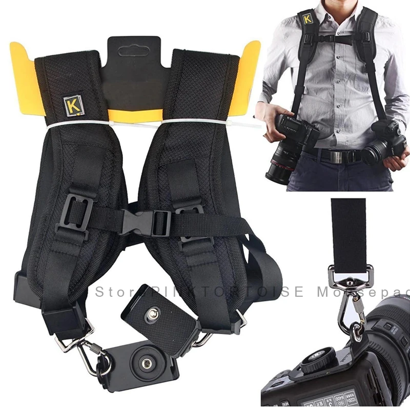 

Double Strap Quick Release Camera Shoulder Sling for Canon Black Wrist Strap Neck Nikon Sony DSLR Outdoor Photographic Accessori
