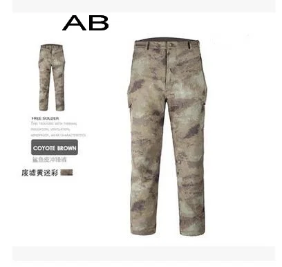 [Naturalhome] бренд зима акулы мягкие Водонепроницаемый дышащие штаны армейском мужские дизайнерские Треники - Цвет: AB
