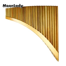 Upscale Natural Bamboo Pan Flute Left Hand Romanian Folk Instrument Panpipes 29 Pipes C Key Wind Panflute Flauta Handmade titanium metal flute c key imitation bamboo joint concert flute professional music instrument metal flauta self defense weapon