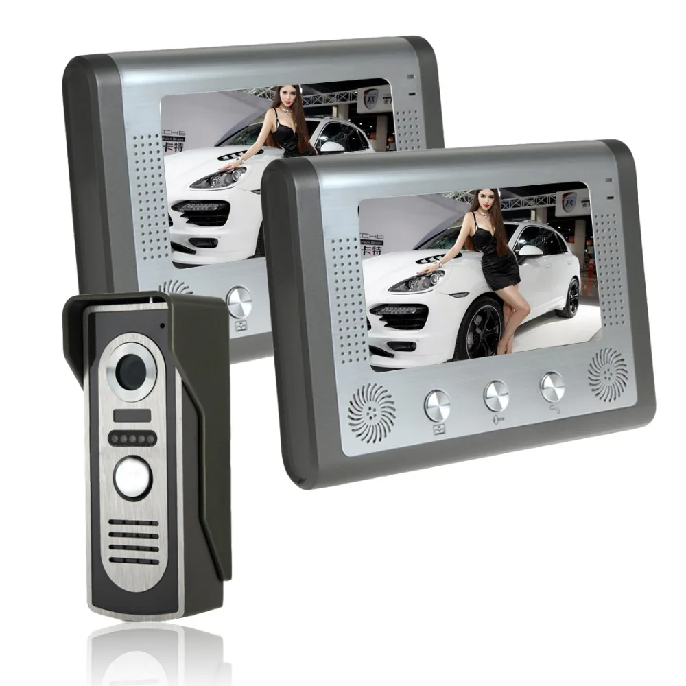 7inch wired video phone indoor intercom video surveilla Electric lock Building intercom equipment Infrared night vision function 7inch wired video phone indoor intercom video surveilla Electric lock Building intercom equipment Infrared night vision function
